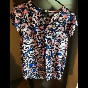 Jcrew floral print silk blouse.